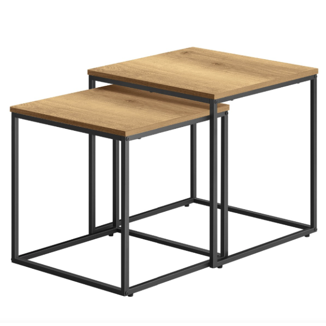 Комплект журнальных столиков Leobert Nika натуральный квадратный.