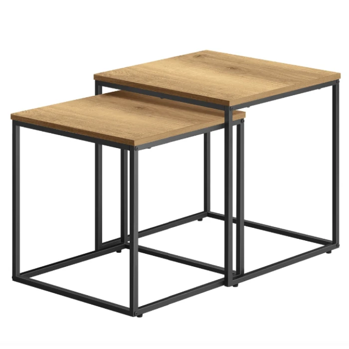 Комплект журнальных столиков Leobert Nika натуральный квадратный.