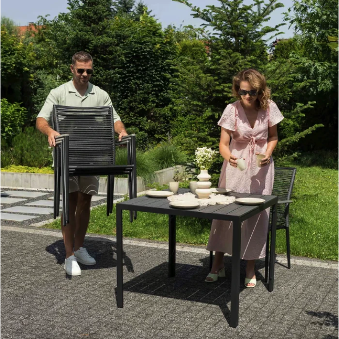 Комплект садових меблів Di Volio Carineo 4+1 сірий