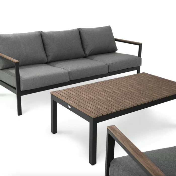 Комплект садових меблів Di Volio Tivoli графітовий/сірий