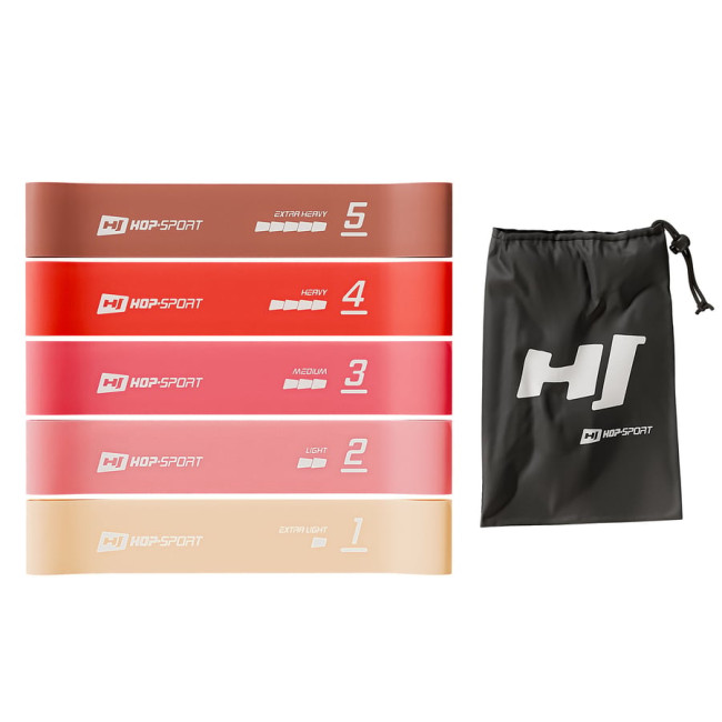 Набор резинок для фитнеса Hop-Sport 600x50мм HS-L650RLR Красный