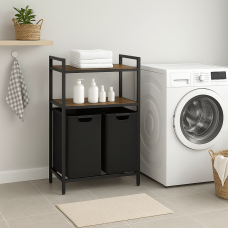 Корзина для белья Leobert Costway 92 л с 2 полками в стиле Loft