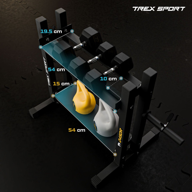 Стійка 2-рівнева для гантелей, дисків та гирь TX-045DR