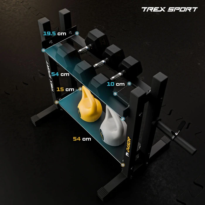 Стійка 2-рівнева для гантелей, дисків та гирь TX-045DR