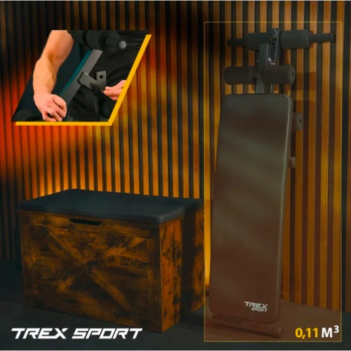 Скамейка тренировочная Trex Sport TX-050B для пресса