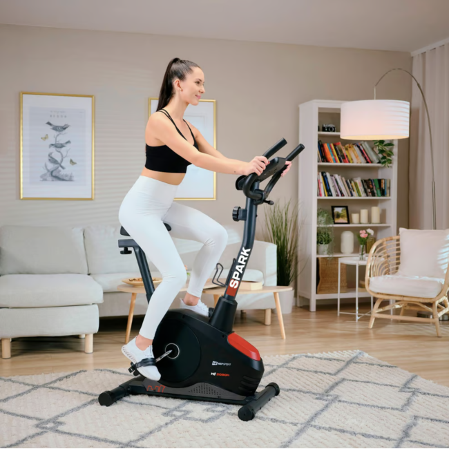 Велотренажер Hop-Sport HS-2080 Spark черно-красный (2025)