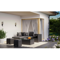 Садовая мебель Di Volio Bologna черный/серый