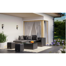 Садовая мебель Di Volio Bologna черный/серый