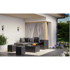 Садовая мебель Di Volio Bologna черный/серый