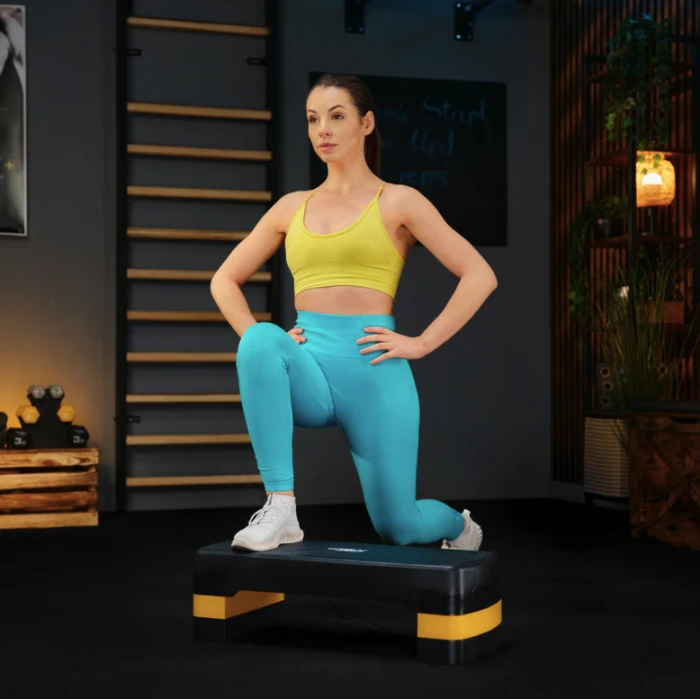 Степ платформа Trex Sport TX-030AS 3 рівнева чорно-жовта