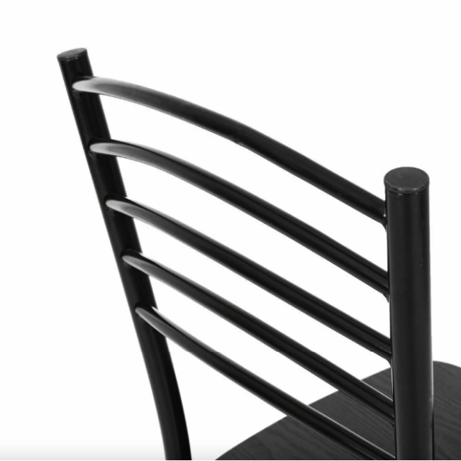 Комплект меблів Costway Katarina стіл і 4 стільці чорний