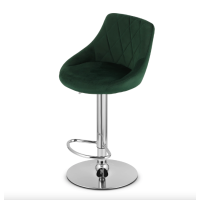 Барний стілець Leobert Kast з спинкою зелений