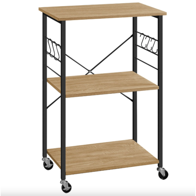 Стеллаж Leobert Dash на колесах в стиле Loft натуральный