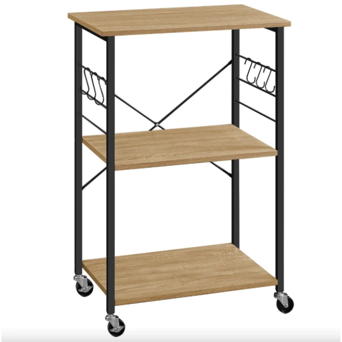 Стеллаж Leobert Dash на колесах в стиле Loft натуральный