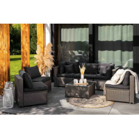 Комплект садових меблів Di Volio Torino Сірий/Графітовий