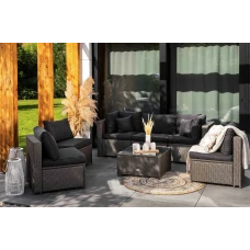 Комплект садових меблів Di Volio Torino Сірий/Графітовий