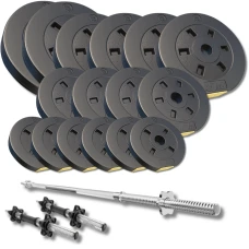 Набір зі штангою та гантелями Besport PowerPro 68кг (гриф 167см)