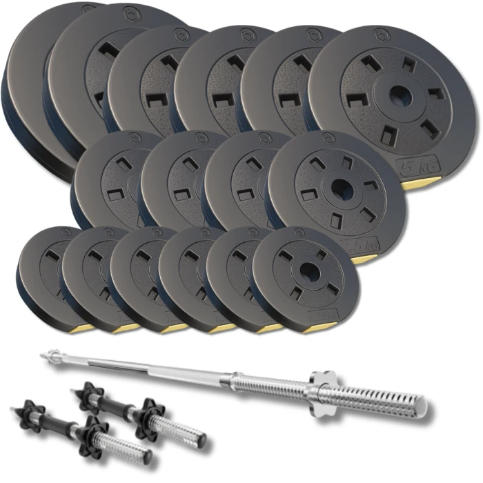 Набор со штангой и гантелями Besport PowerPro 68кг (гриф 167см)