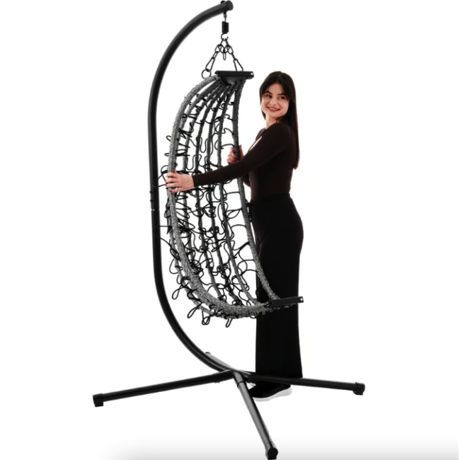 Підвісне крісло-кокон Di Volio Corta одномісне графітовий