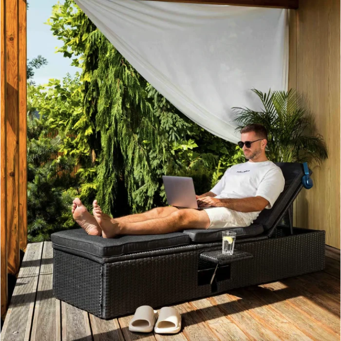 Садовый шезлонг Di Volio Asco черный