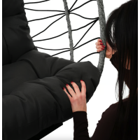 Підвісне крісло-кокон Di Volio Corta одномісне графітовий