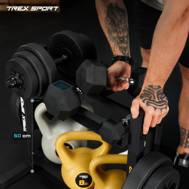 Стійка 2-рівнева для гантелей, дисків та гирь TX-045DR