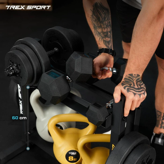 Стійка 2-рівнева для гантелей, дисків та гирь TX-045DR