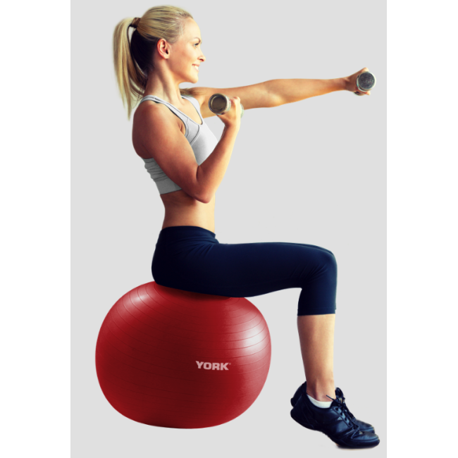 Фітбол York Fitness 55см червоний + насос