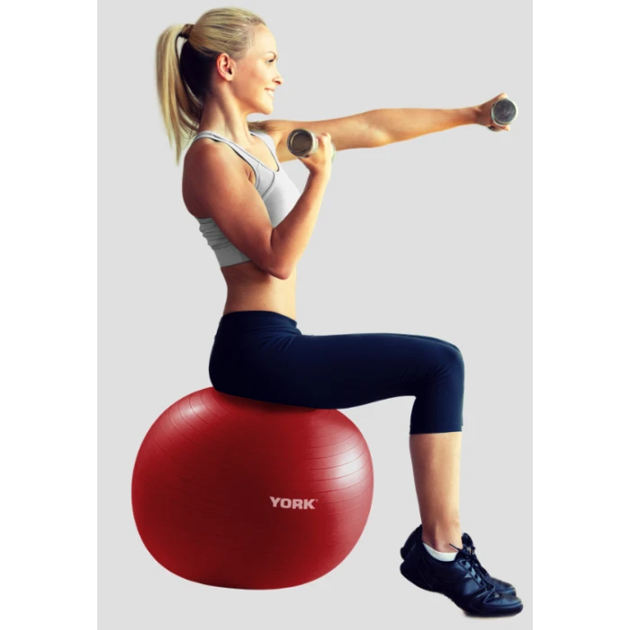 Фитбол York Fitness 55см красный + насос