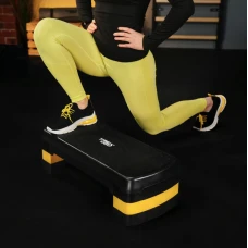 Степ платформа Trex Sport TX-030AS 3 рівнева чорно-жовта