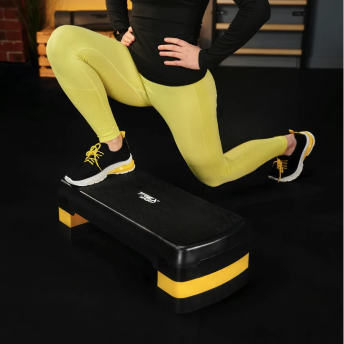 Степ платформа Trex Sport TX-030AS 3 рівнева чорно-жовта