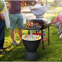 Стол-холодильник Costway Curver с регулируемой высотой 30L черный