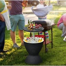 Стол-холодильник Costway Curver с регулируемой высотой 30L черный