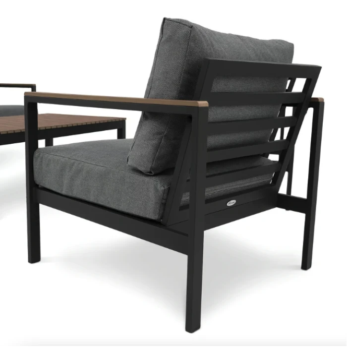 Комплект садових меблів Di Volio Tivoli графітовий/сірий