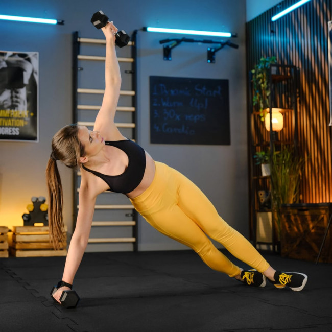 Гантеля шестигранна прогумована TX-075RD Trex Sport 7,5кг