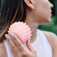 Набор массажных мячей Gymtek 65 мм 4 шт розово-салатовый