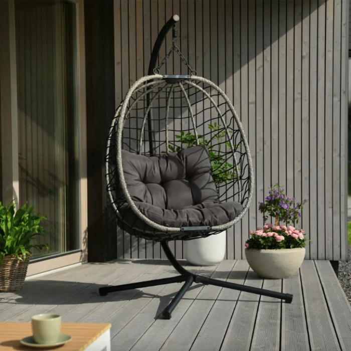 Подвесное кресло-кокон Di Volio Corta одноместное графитовое