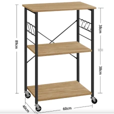 Стеллаж Leobert Dash на колесах в стиле Loft натуральный