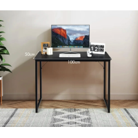 Письменный стол Costway Homart со стальным каркасом черный