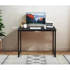Письменный стол Costway Homart со стальным каркасом черный
