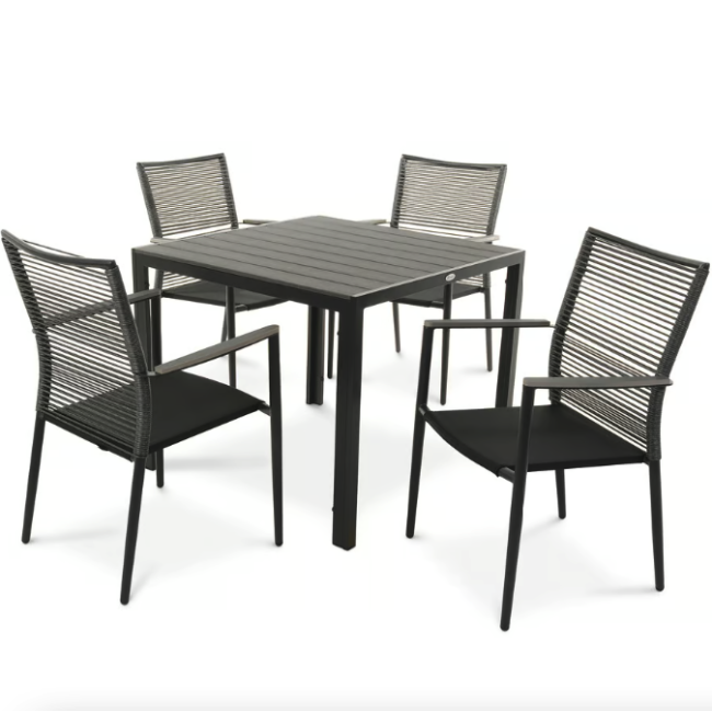 Комплект садових меблів Di Volio Carineo 4+1 сірий