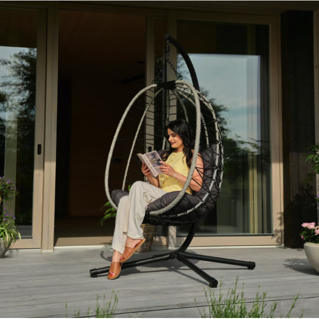 Підвісне крісло-кокон Di Volio Corta одномісне графітовий