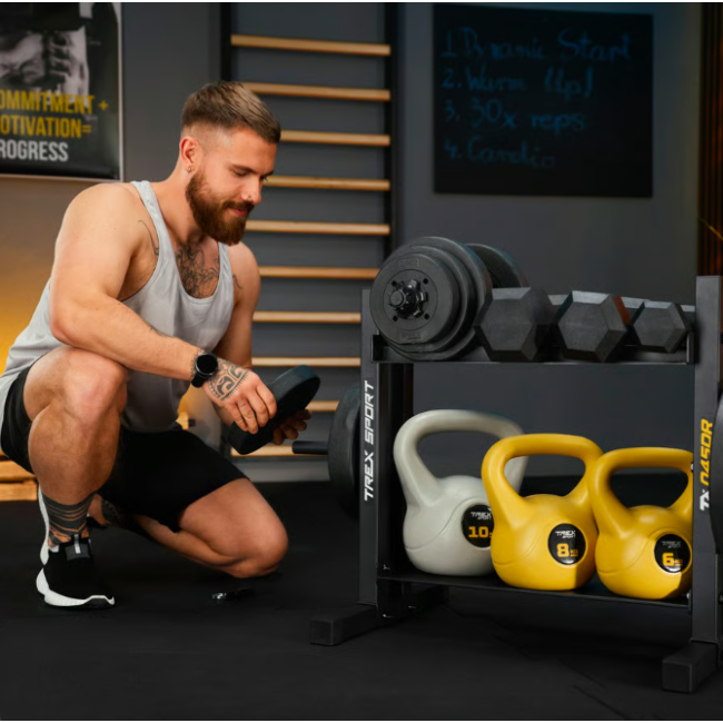 Стійка 2-рівнева для гантелей, дисків та гирь TX-045DR