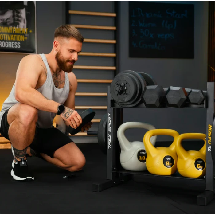 Стійка 2-рівнева для гантелей, дисків та гирь TX-045DR