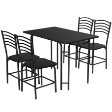 Комплект мебели Costway Katarina стол и 4 стулья черный