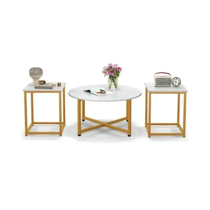 Комплект журнальних столиків Costway Lumen 3 штуки