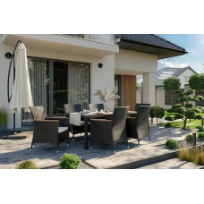Садовая мебель Di Volio VERONA 6+1 черно-кремовая
