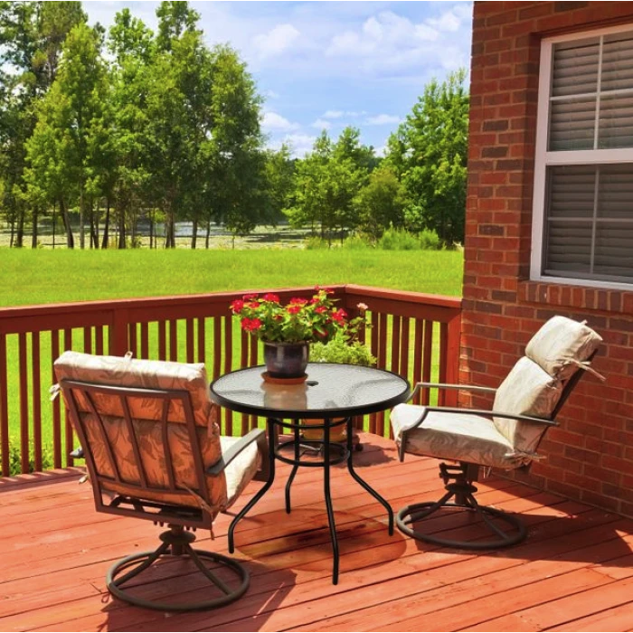 Садовый стол Costway Acapulco с местом для зонта