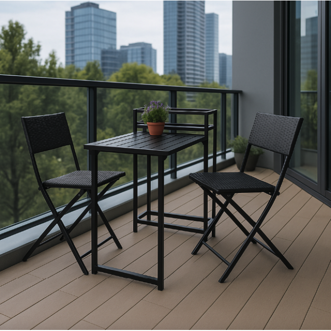 Комплект балконной мебели Jumi Kirbi New с тумбой для цветов