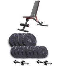 Набір Elitum Titan гантелі 2х21кг з лавою Hop-Sport HS-2050 HB